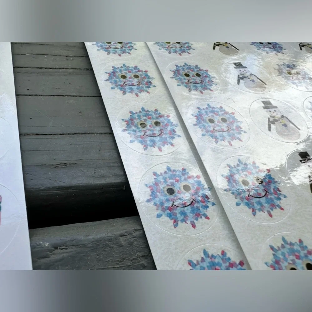 Colorful Hearts, Bunny’s, Flower Pots, and Snowman Sticker Set- New! Unused! - Picture 8 of 9